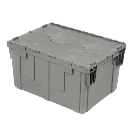 GLOBAL INDUSTRIAL Gray Distribution Container With Hinged Lid 28-1/8x20-3/4x15-5/8 238148